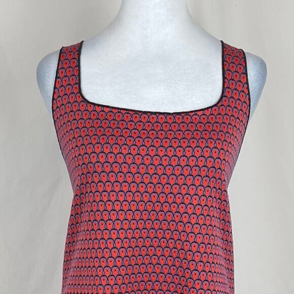 Zara Red Black Print Vacation Cruise Relaxed Fit Tank Dress NWT Size L - Picture 3 of 13